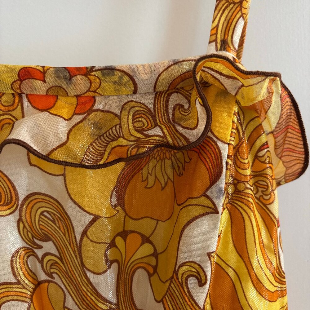 Anna Sui Silk Cocktail Dress, Gold, Size 4 💛 Two-Way Strapless or Babydoll - Picture 11 of 13